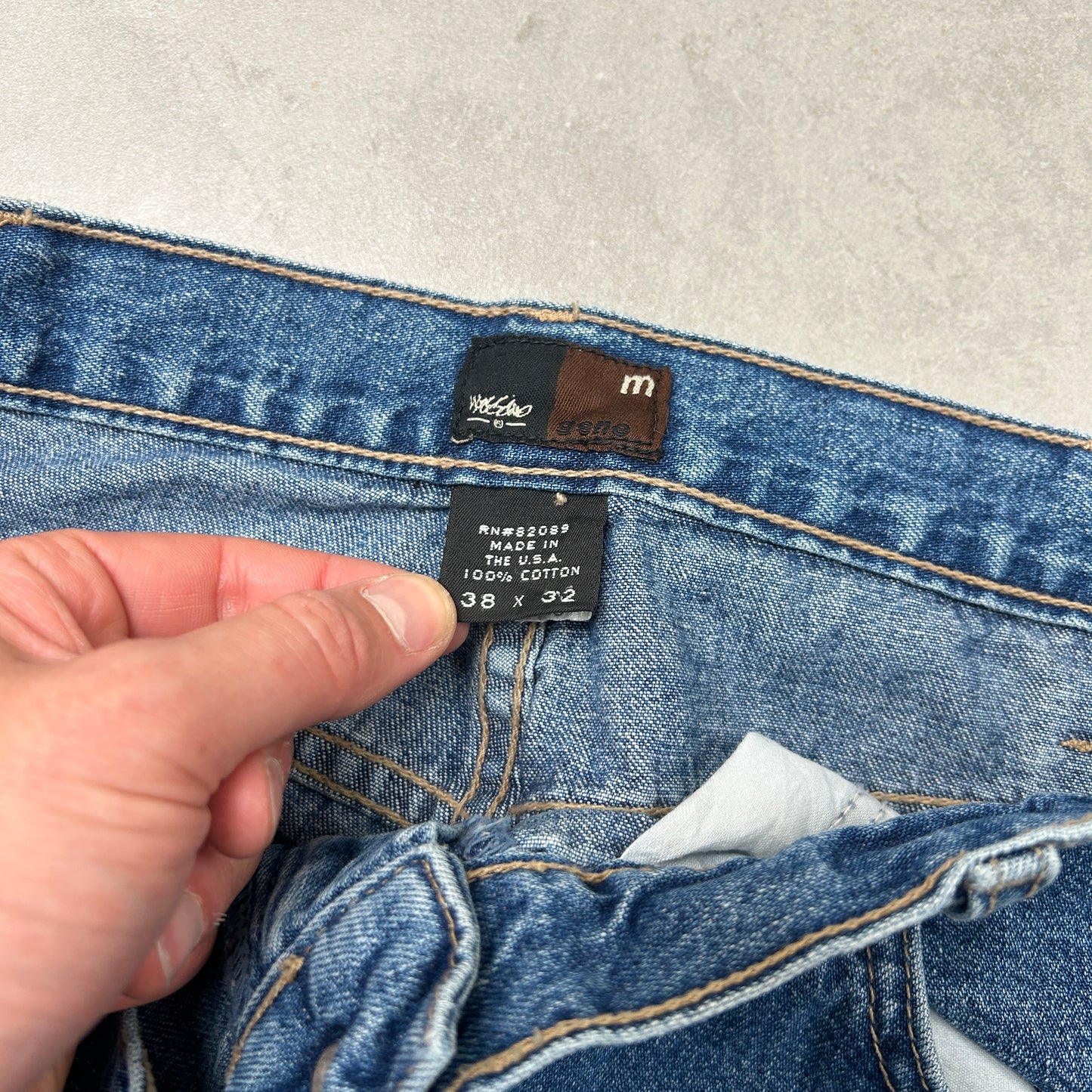 Vintage Mossimo Embroidered Hip Hop Baggy Blue Shorts Jorts - 36