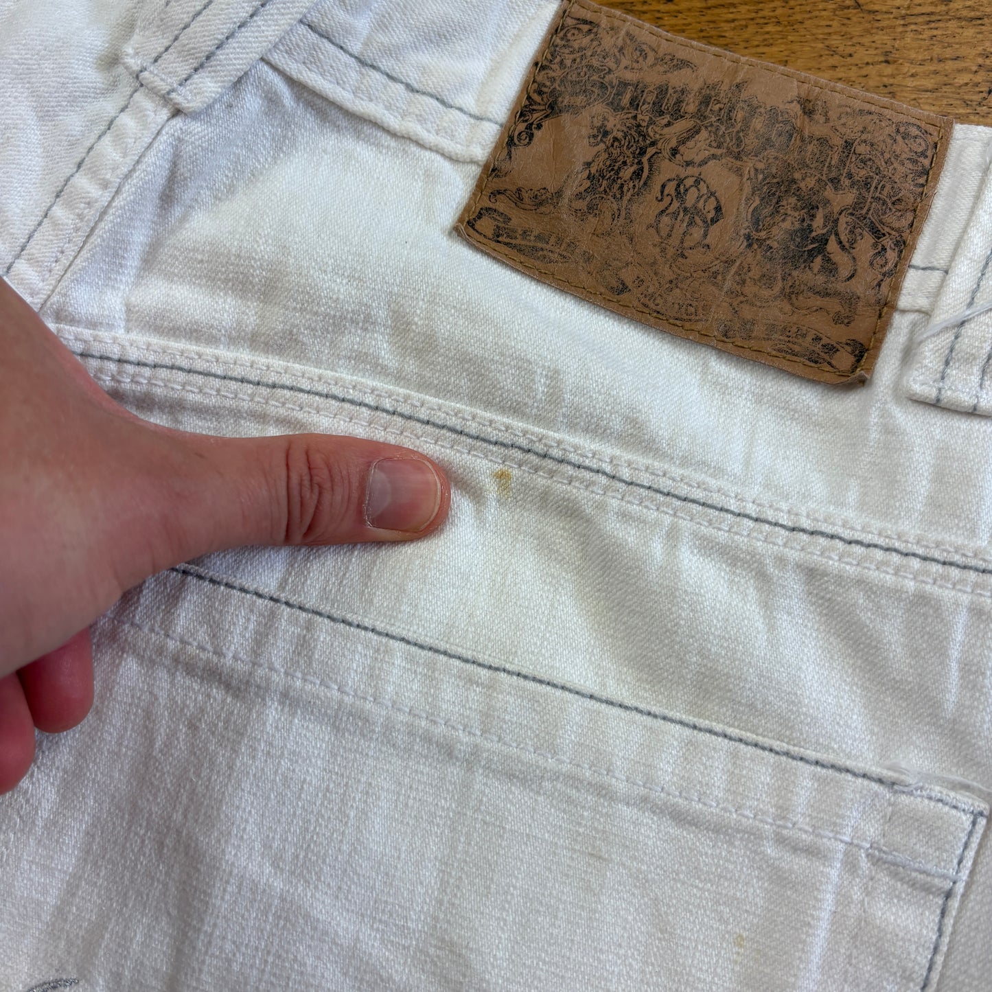 Vintage Southpole Embroidered White Hip Hop Baggy Shorts Jorts - 32