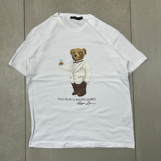Vintage Ralph Lauren Polo Bear White T-Shirt - L