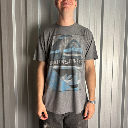 Vintage Quiksilver Grey Surfwear Graphic T-Shirt - M