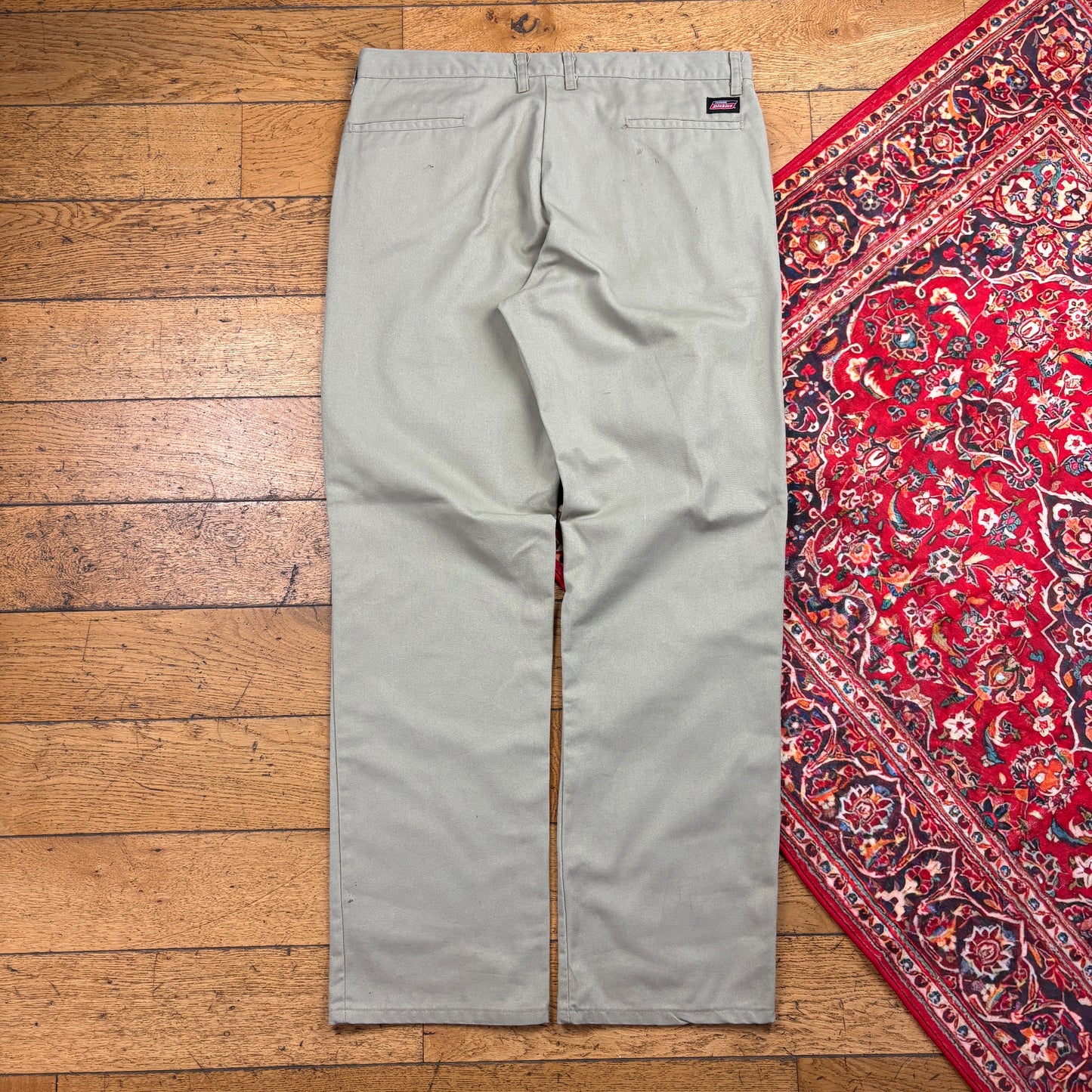 Vintage Dickies 874 Cream Baggy Skate Trousers - 38