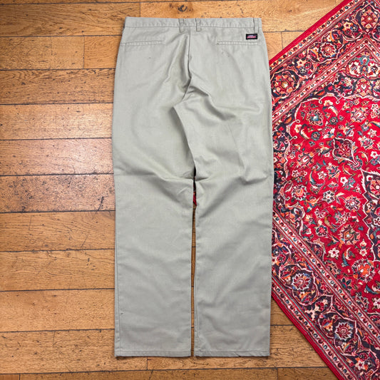 Vintage Dickies 874 Cream Baggy Skate Trousers - 38
