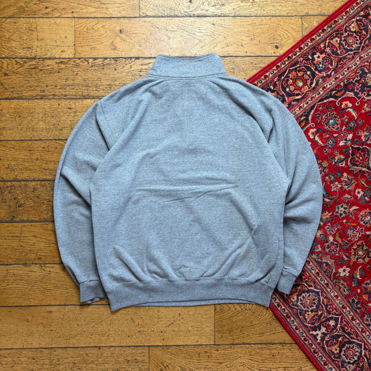 Vintage Timberland Grey Embroidered Quarter Zip Sweatshirt - XL
