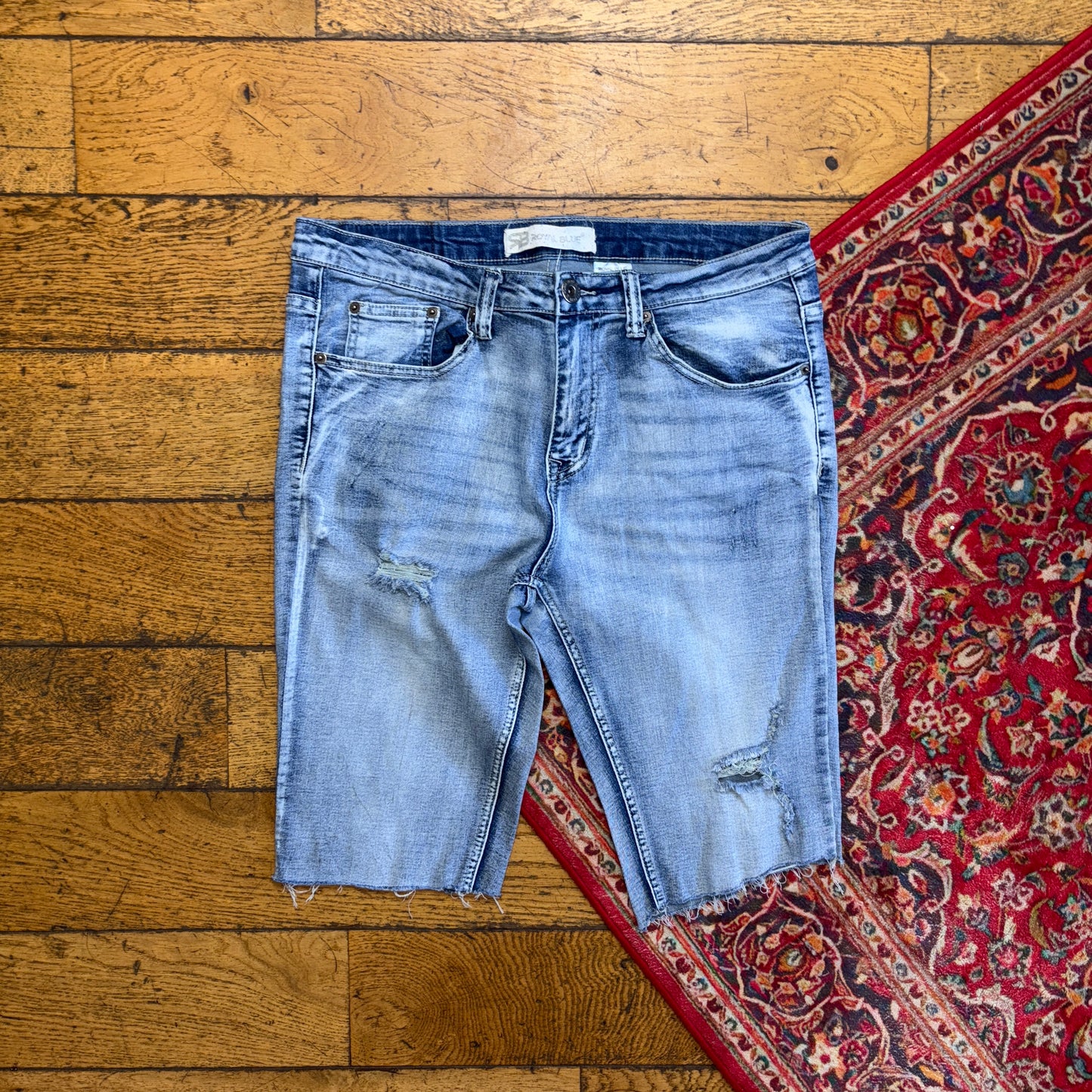 Vintage Blue Denim Shorts - 34