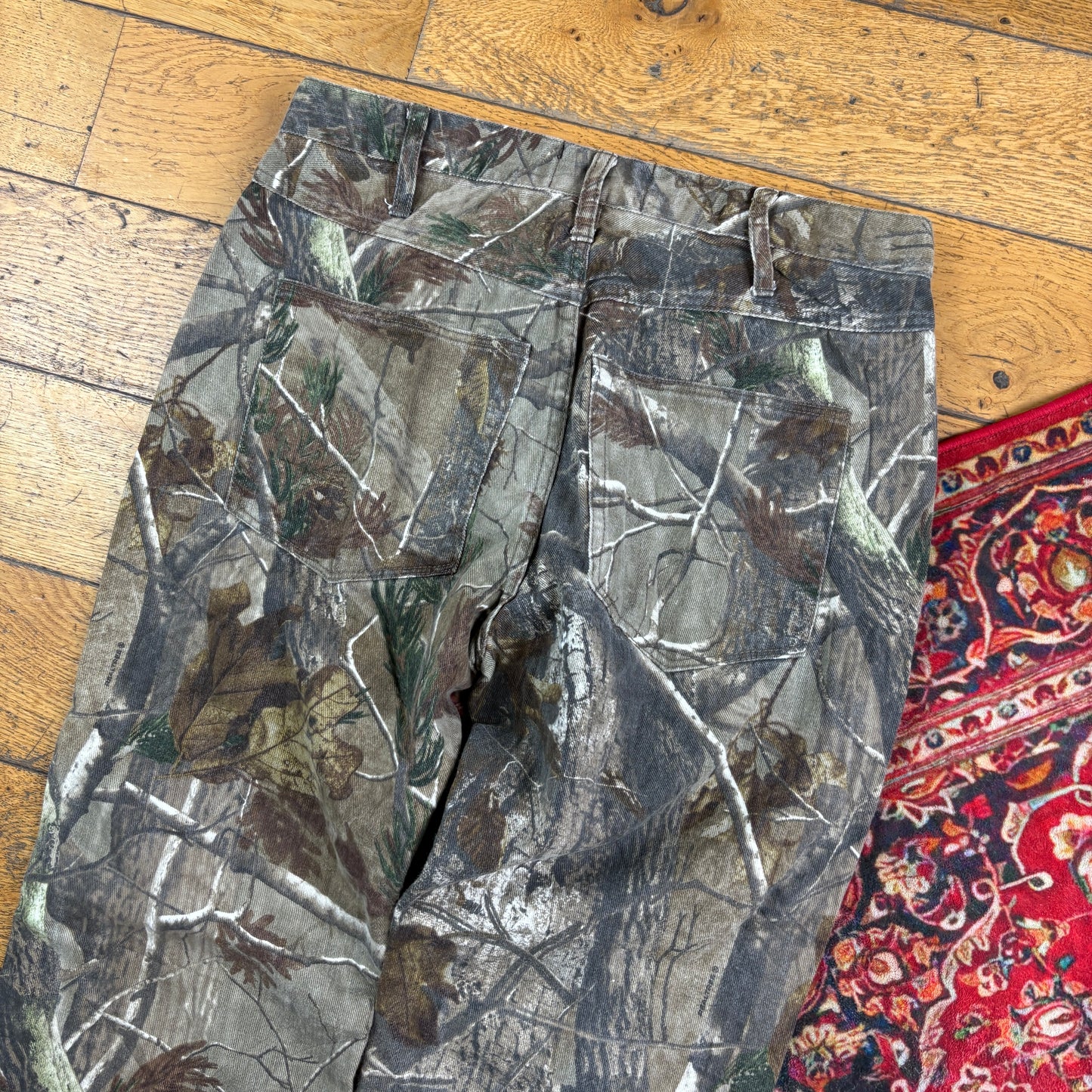 Vintage Real Tree Camo Green Hunting Workwear Trousers - 34