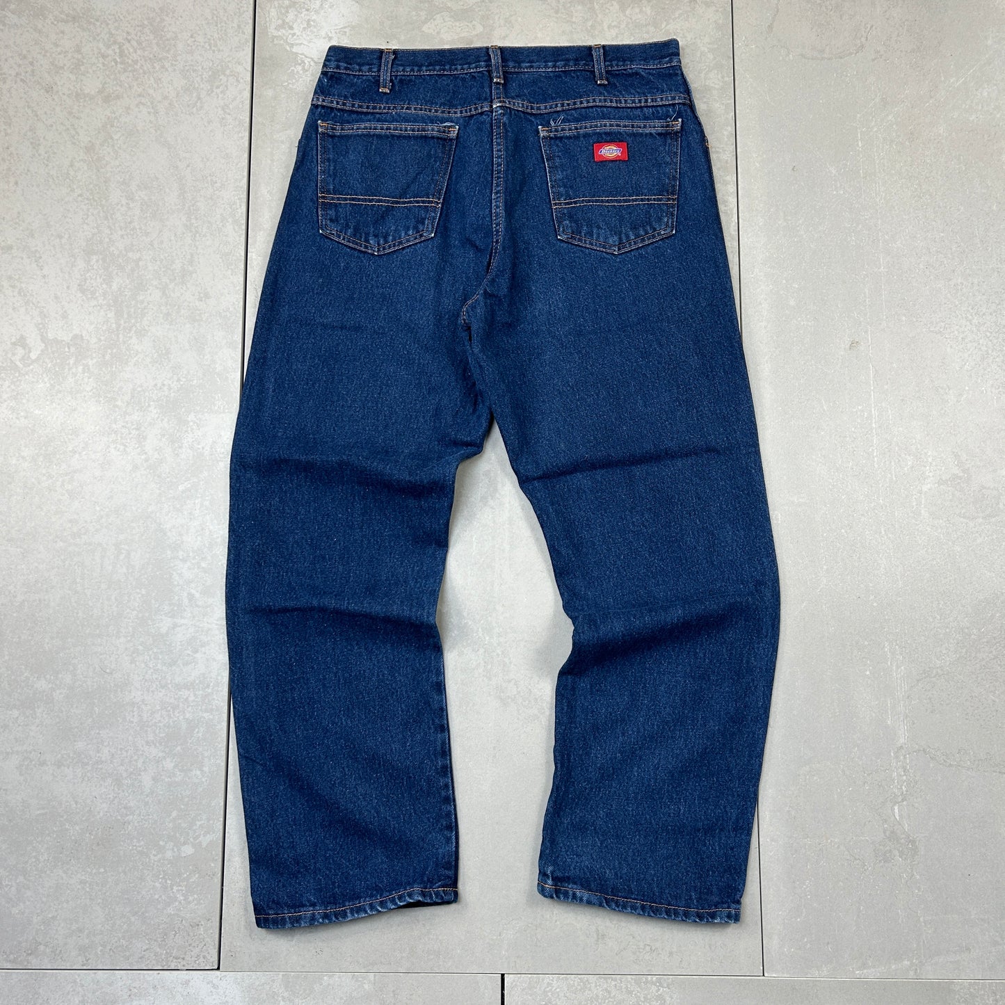 Vintage Dickies Blue Workwear Carpenter Baggy Jeans - 36