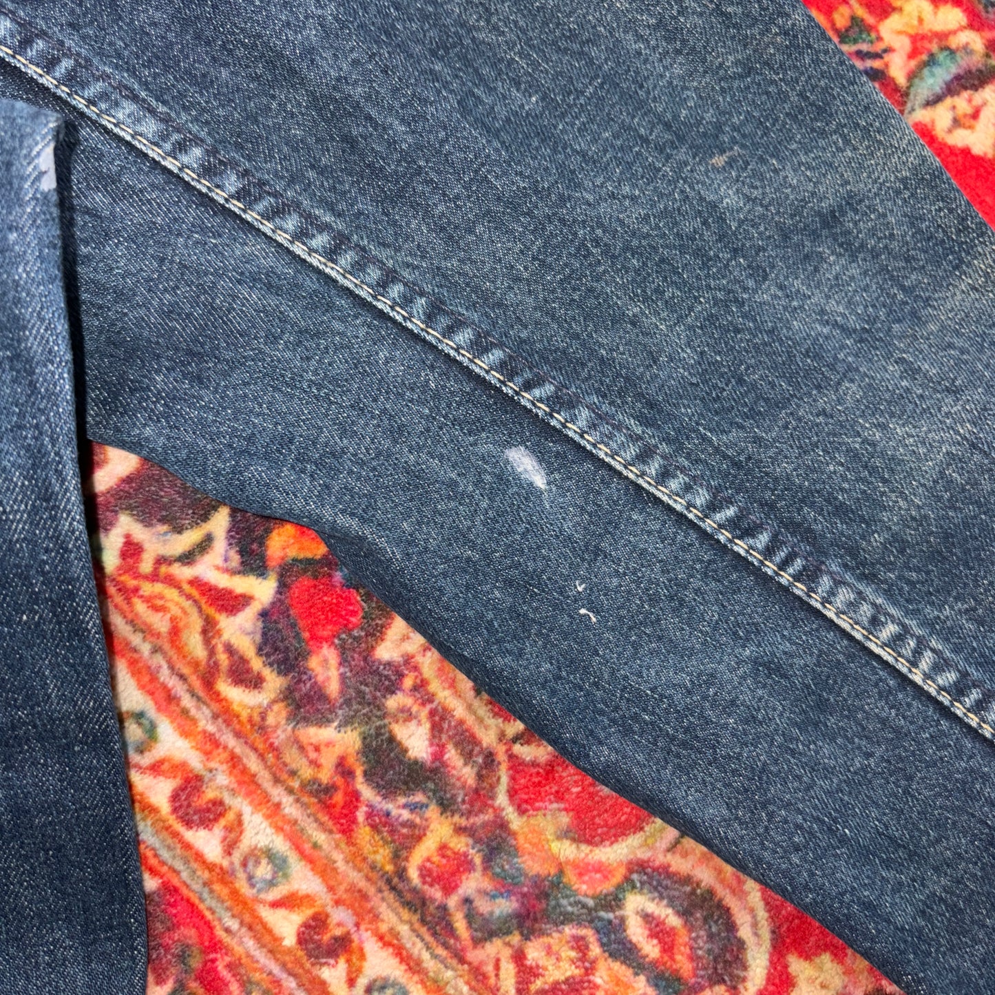 Vintage Levis Engineered Blue Indigo Womens Denim Trucker Chore Jacket - L