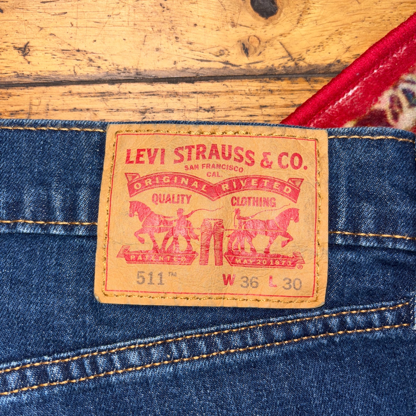 Vintage Levis 511 Slim Blue Denim Shorts - 36