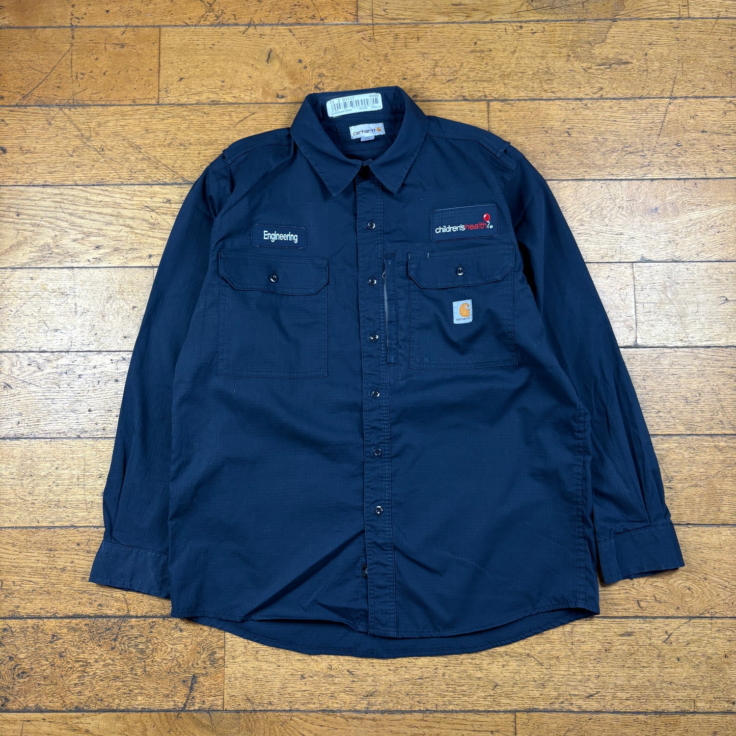 Vintage Carhartt Navy Workwear Shirt - L