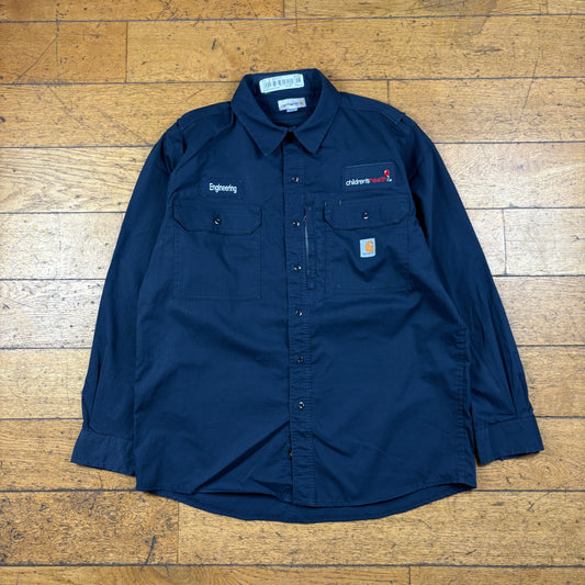 Vintage Carhartt Navy Workwear Shirt - L