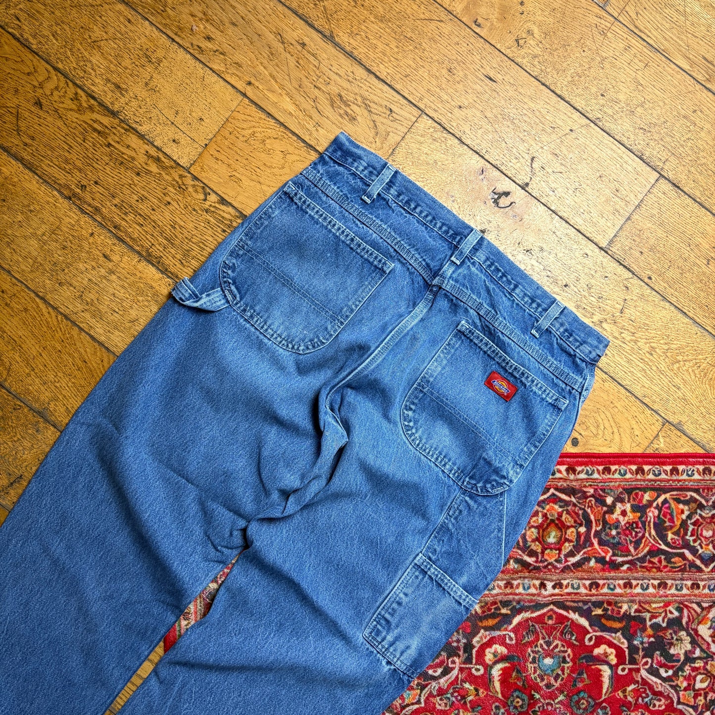 Vintage Dickies Workwear Carpenter Baggy Blue Jeans - 38R