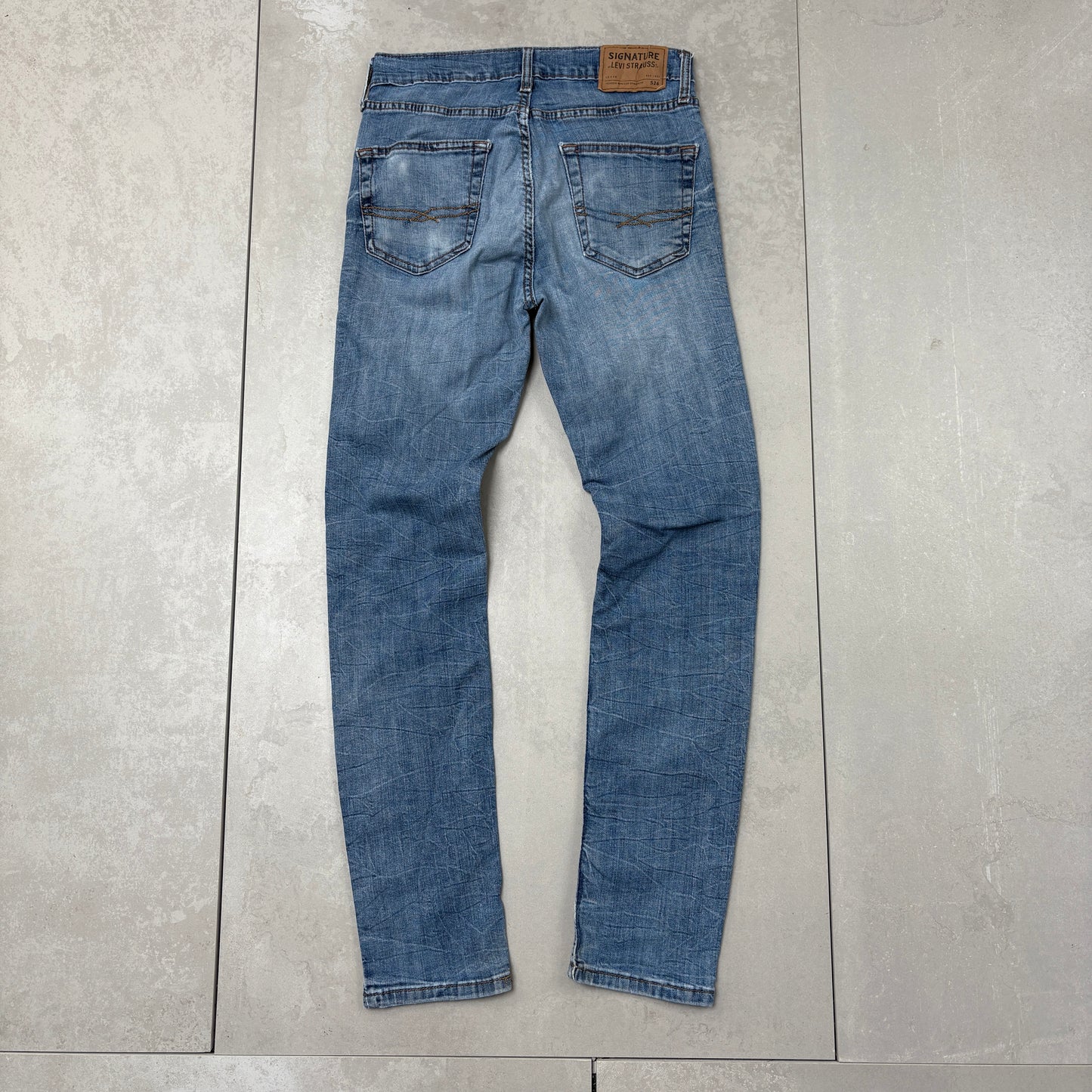 Vintage Levis Skinny Womens Blue Denim Jeans - Size 8