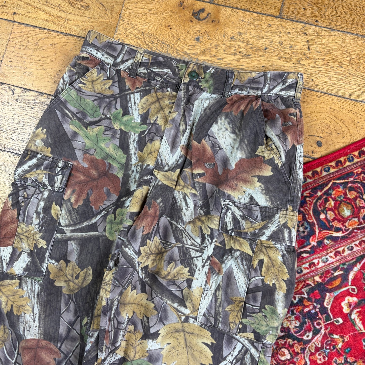 Vintage Real Tree Camo Green Hunting Workwear Trousers - 32