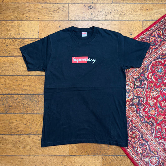 Vintage Supreme Supremacy Black Box Logo Graphic T-Shirt - S