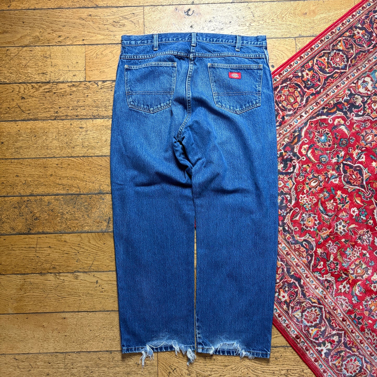 Vintage Dickies Workwear Carpenter Baggy Blue Jeans - 40S