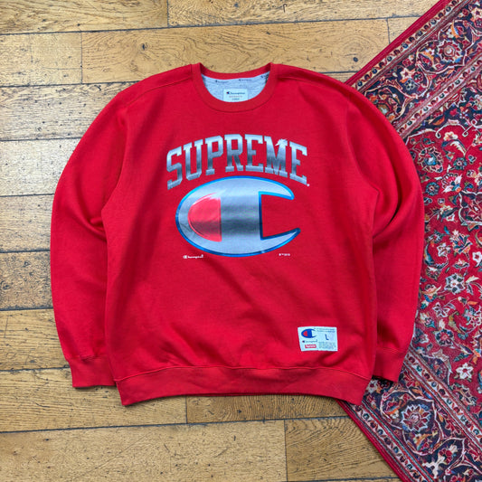 Vintage Supreme Champion Red Sweatshirt - L