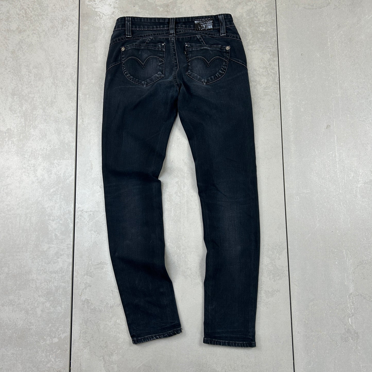 Vintage Levis Black Skinny Womens Denim Jeans - 8/10