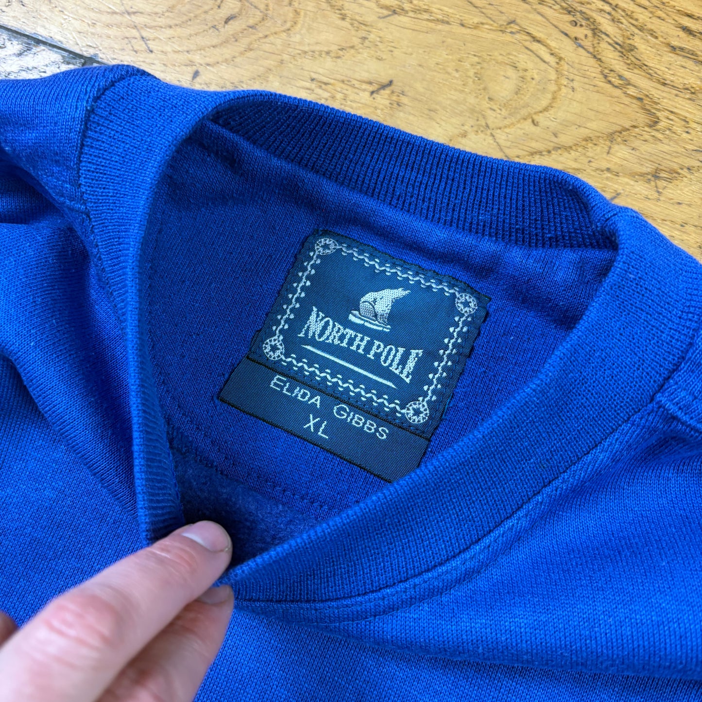 Vintage 90s North Pole Blue Sweatshirt - XL