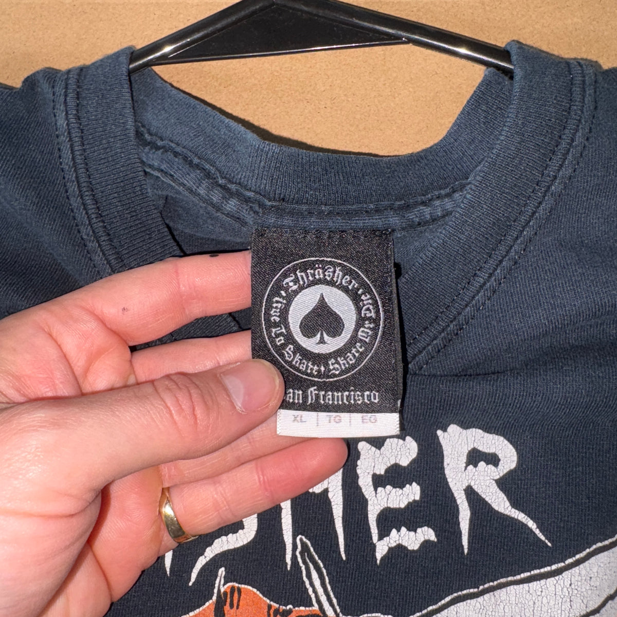 Thrasher Black Skate Graphic T Shirt - L