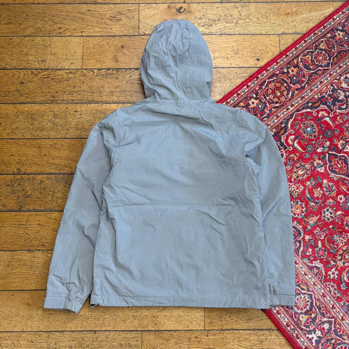 Vintage Carhartt WIP 3M Reflective Grey Parka Coat Jacket - S