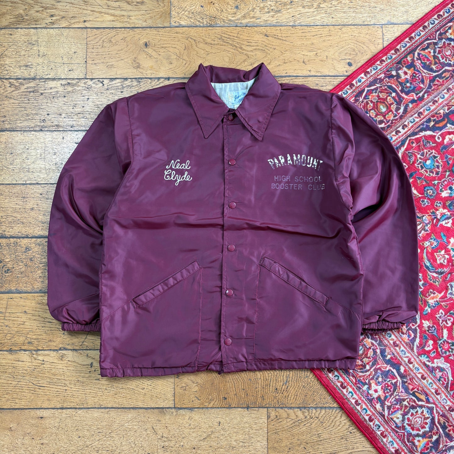 Vintage Burgundy Nylon Coach Harrington Jacket - M