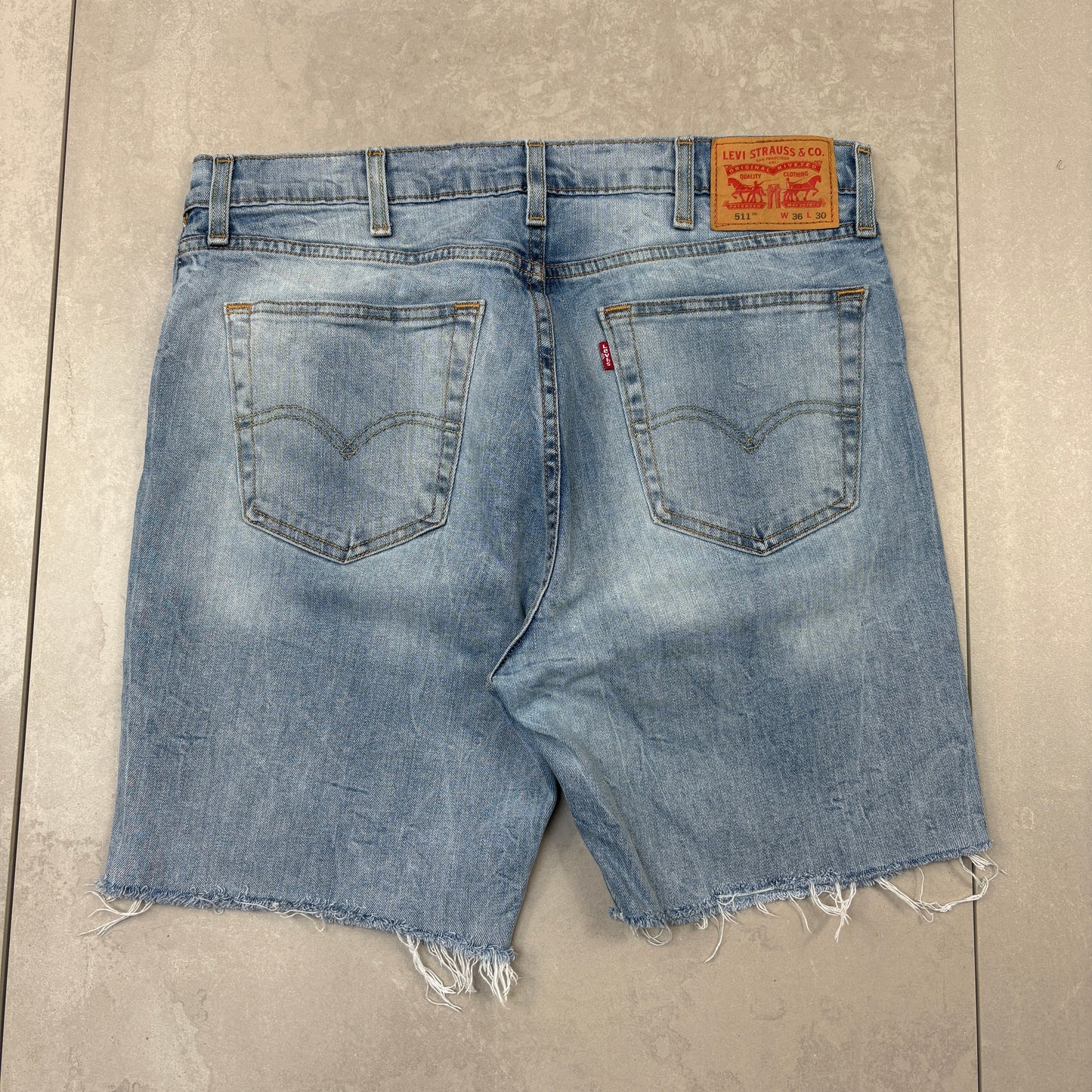 Vintage Levis 511 Blue Denim Shorts - 36
