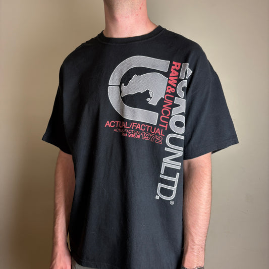 Vintage Ecko Unltd Y2K Black Hip Hop Graphic T-Shirt - XL