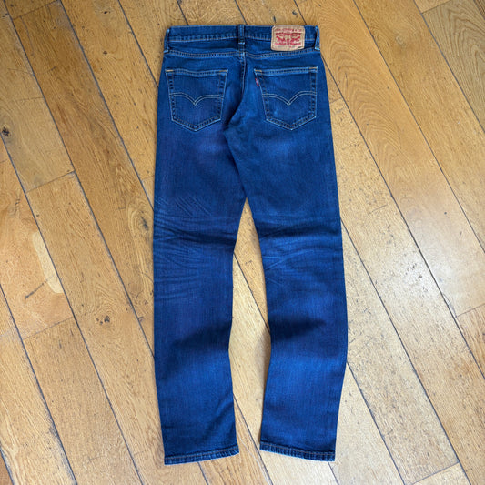 Vintage Levis 511 Slim Dark Blue Denim Jeans - 28