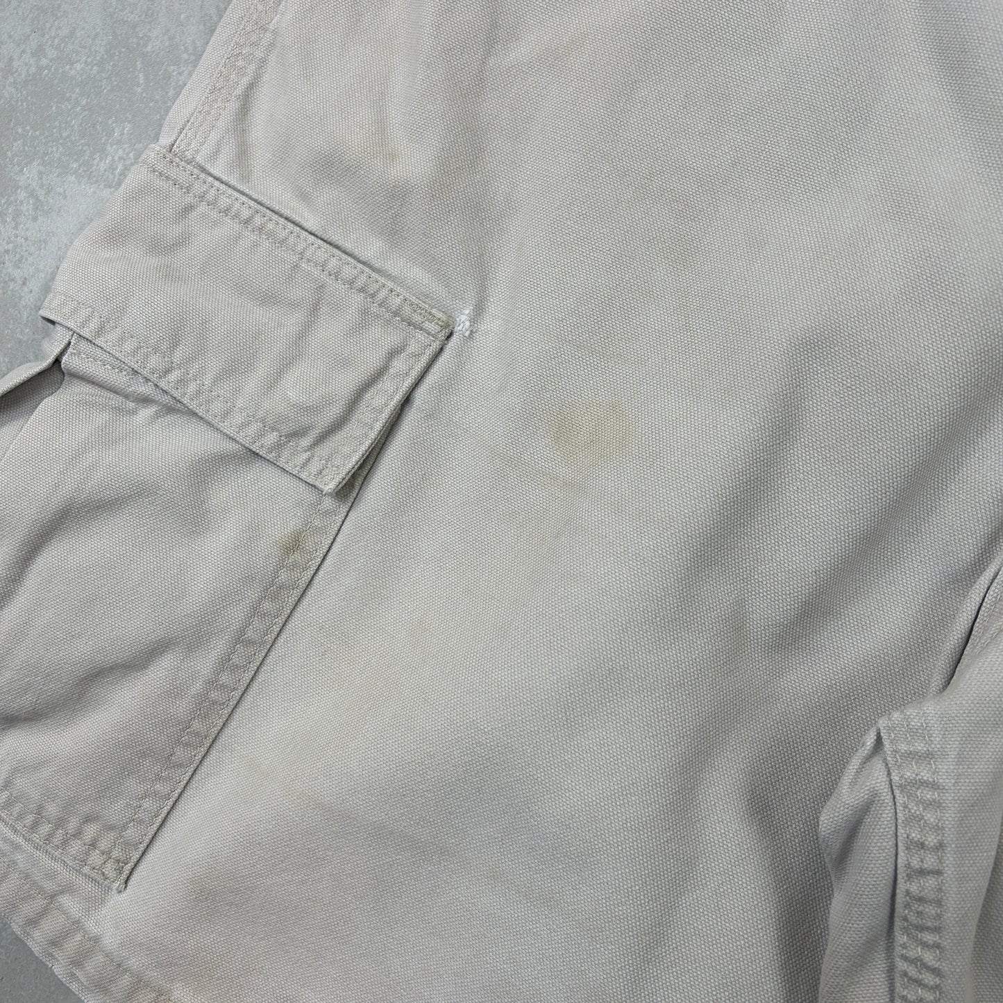 Vintage Carhartt Workwear Cream Baggy Carpenter Shorts - 36