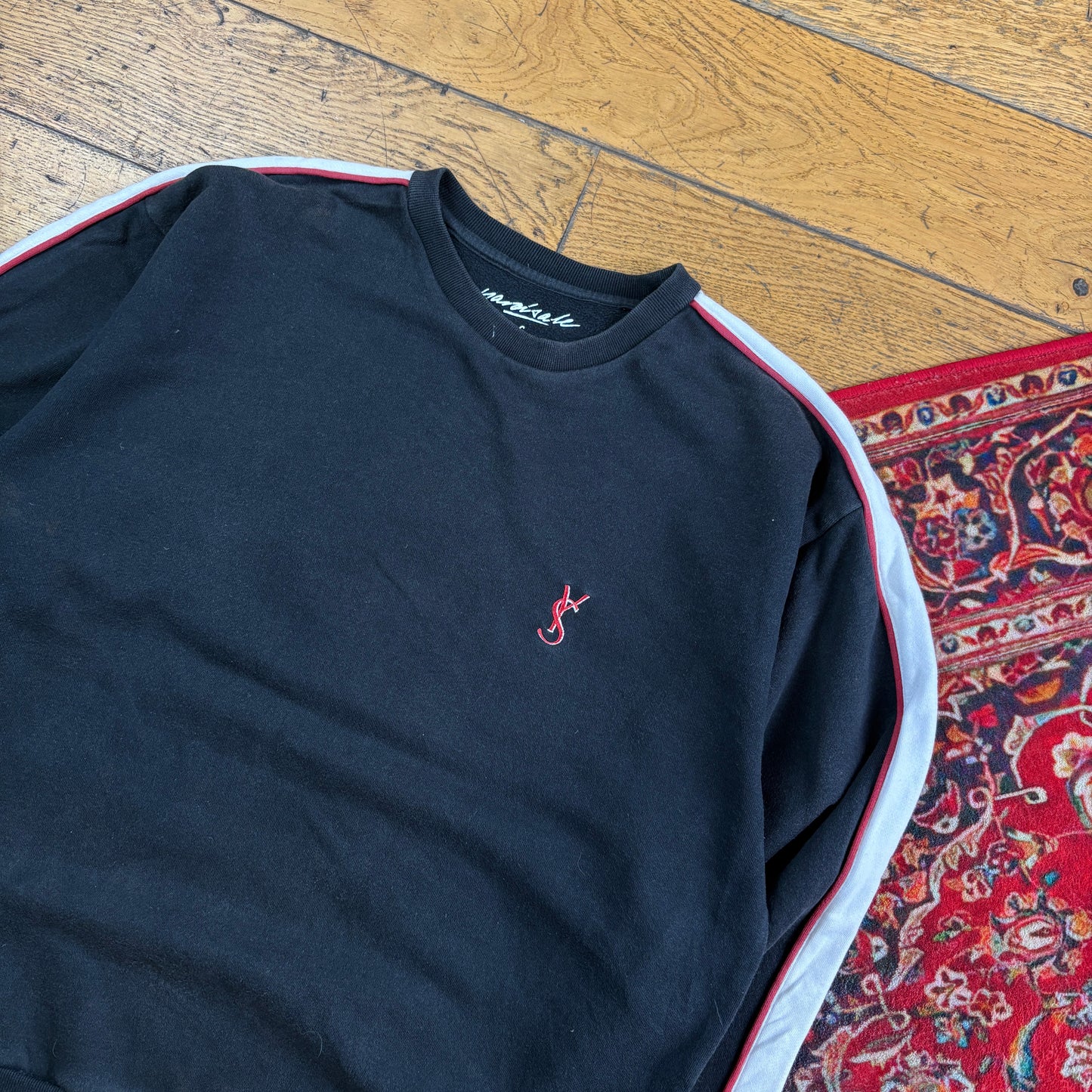 Vintage Yardsale Black YSL Spoof Embroidered Sweatshirt - M