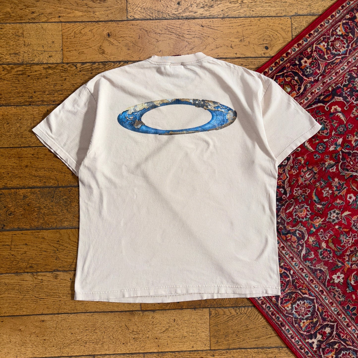 Vintage Oakley Cream Graphic T-Shirt - XL