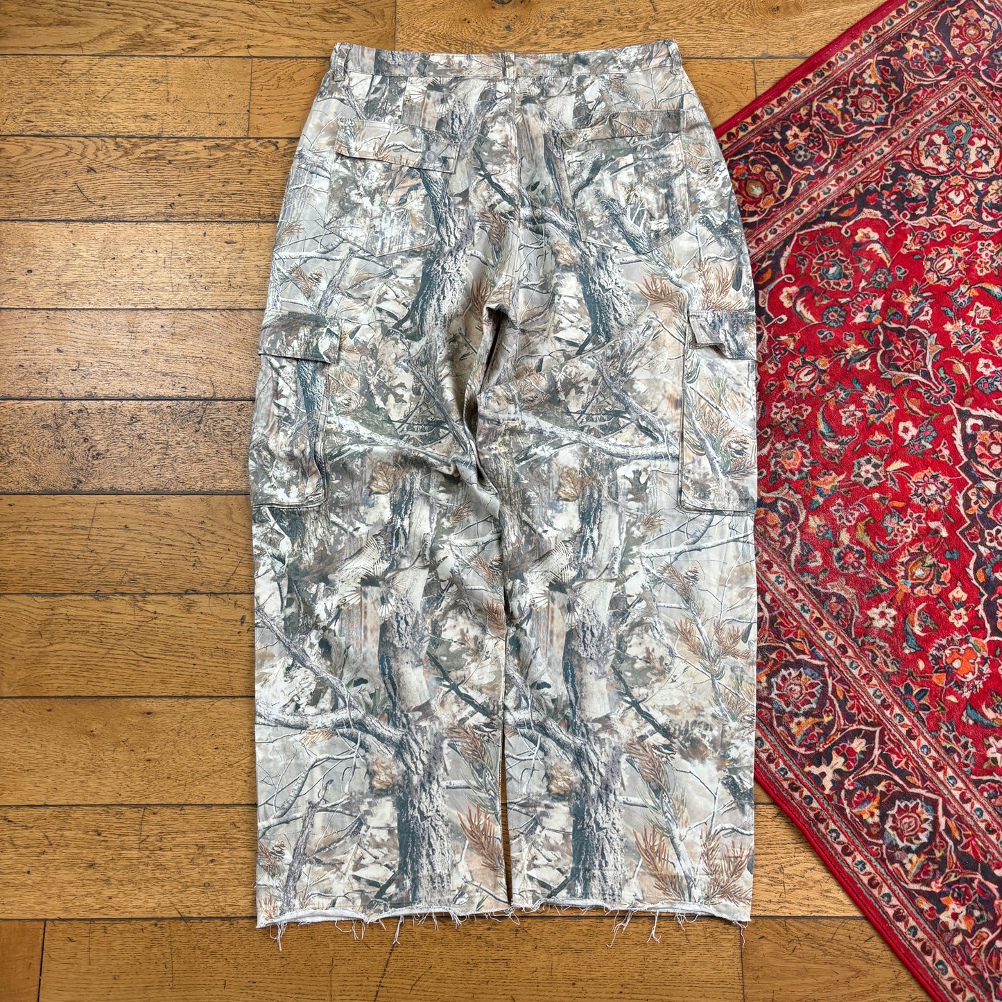 Vintage Shein Real Tree Camo Cream Hunting Workwear Trousers - 38