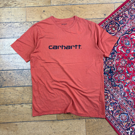 Vintage Orange Carhartt Wip Graphic T-Shirt - L