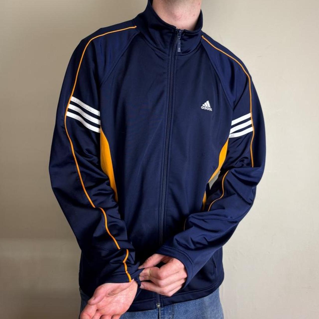 Vintage Adidas y2k Swoosh Navy Track Jacket - M