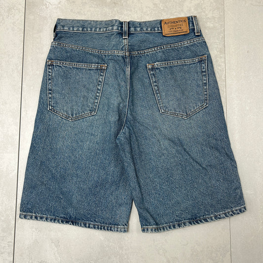 Vintage Levis Blue Baggy Denim Shorts - 34