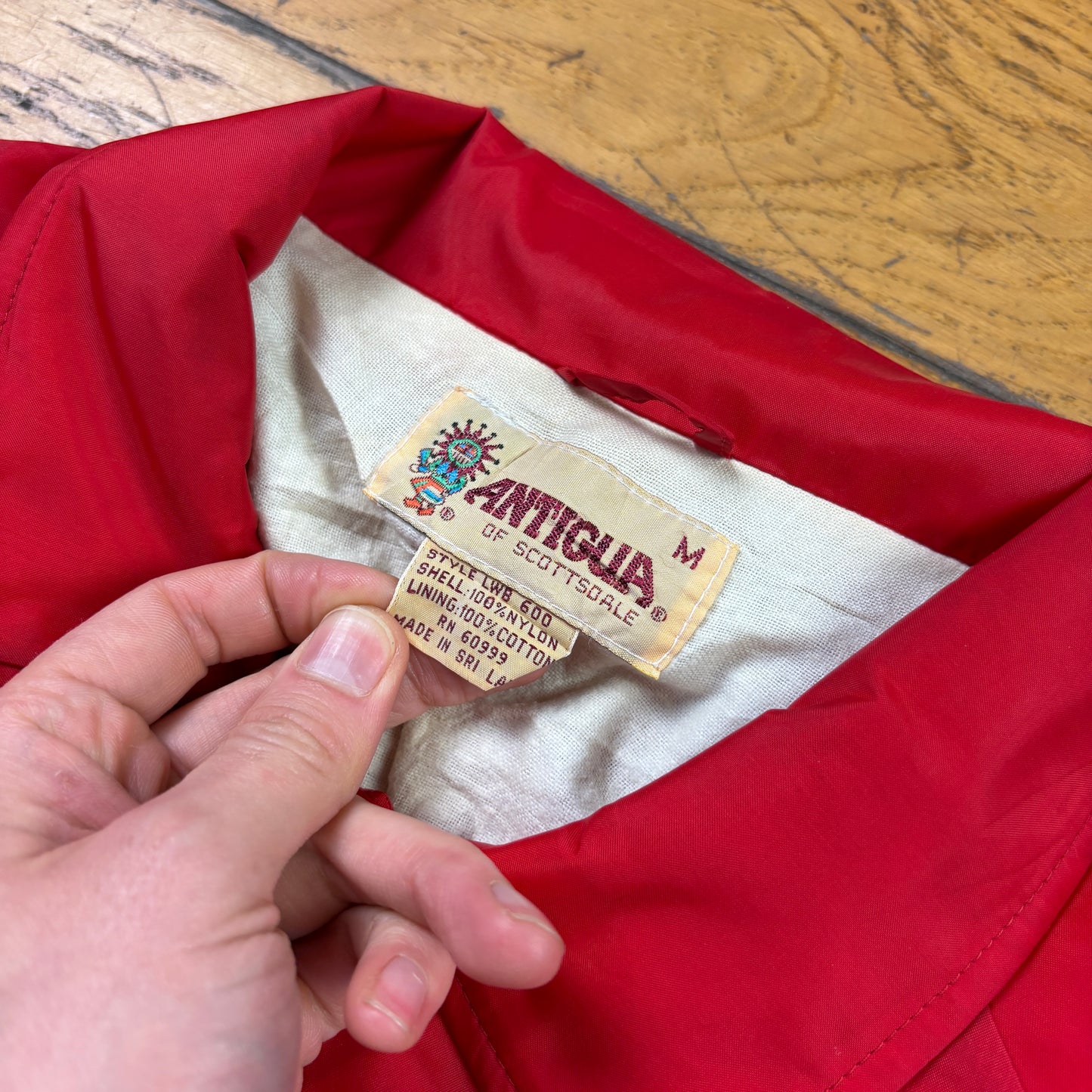 Vintage Red Nylon Coach Harrington Jacket - M