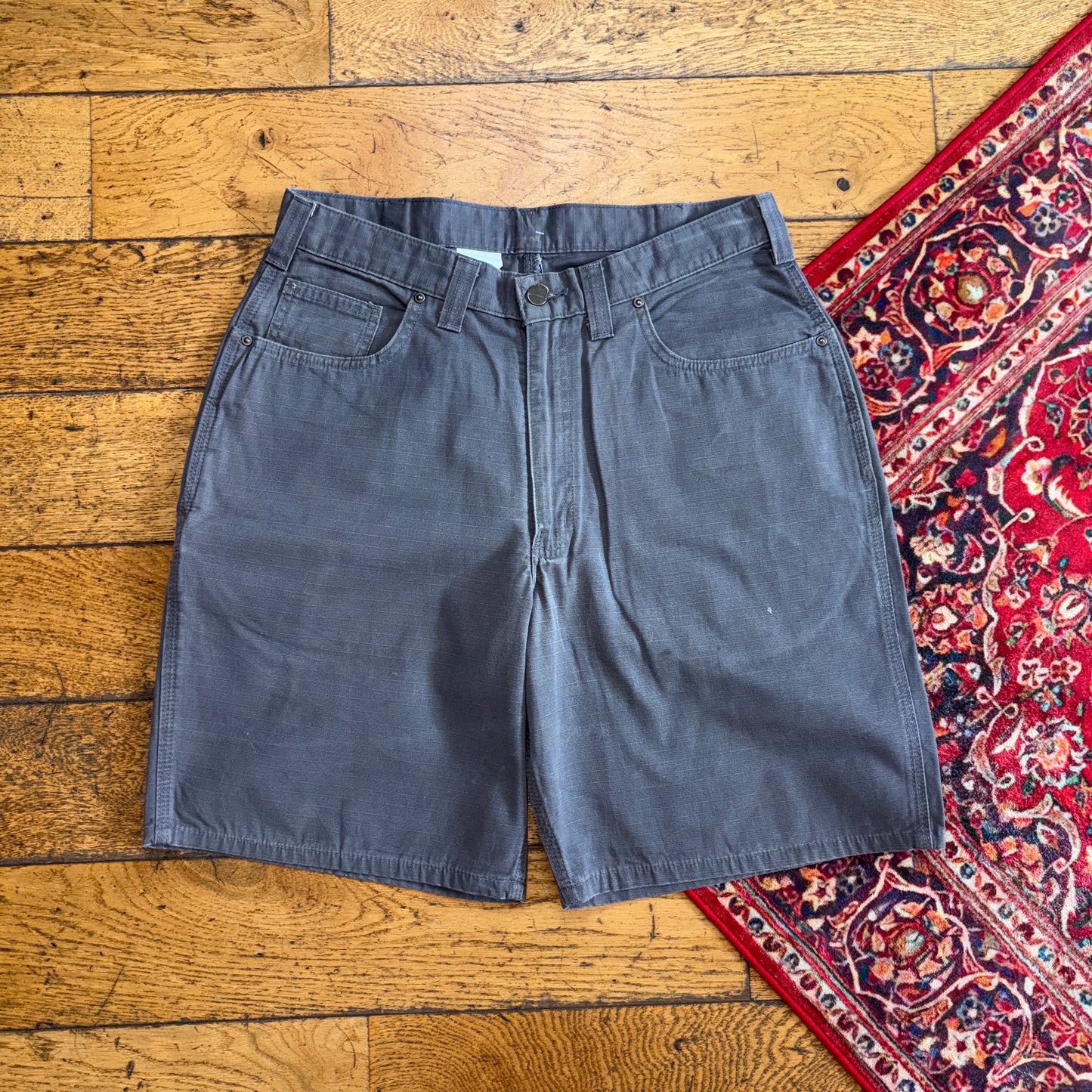 Vintage Carhartt Grey Workwear Baggy Carpenter Shorts - 34