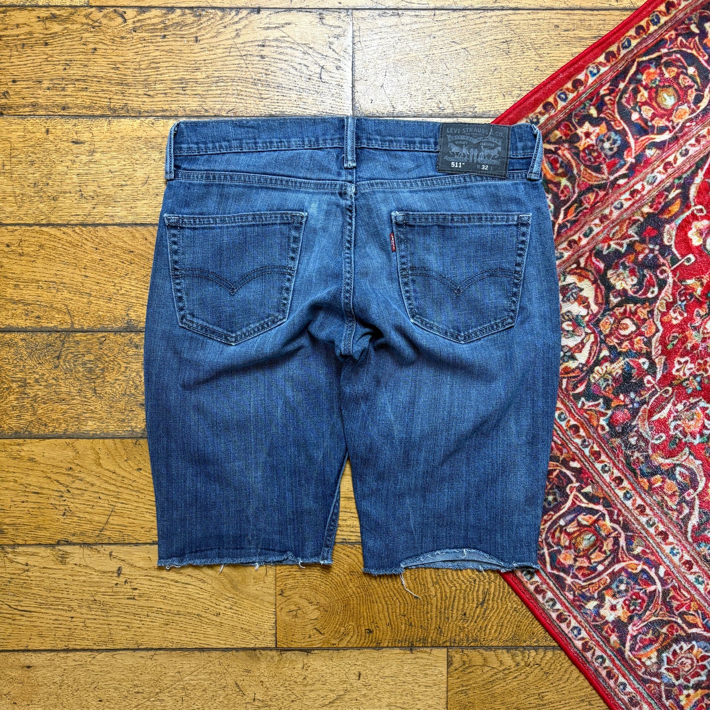 Vintage Levis 511 Blue Slim Denim Shorts - 32