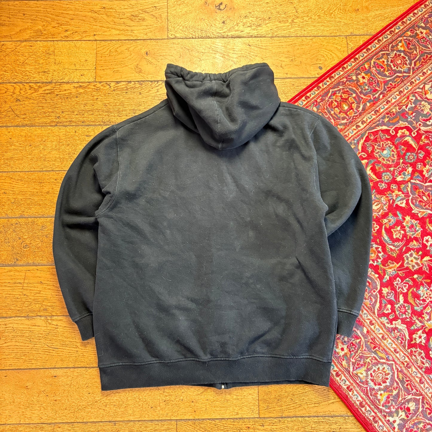 Vintage Southpole Black Hip Hop Zip Hoodie Embroidered Sweatshirt - XL