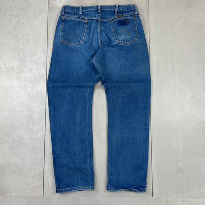 Vintage Wrangler Straight Blue Denim Jeans - 36W