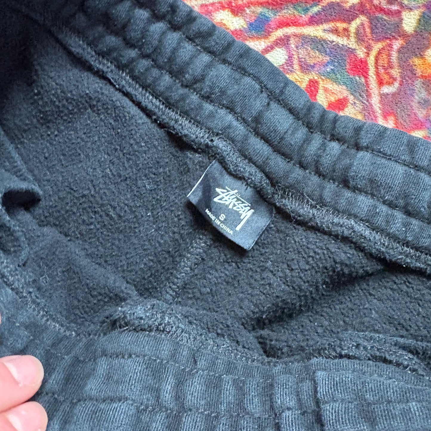 Stussy Black Baggy Cuffed Joggers Sweatpants - S