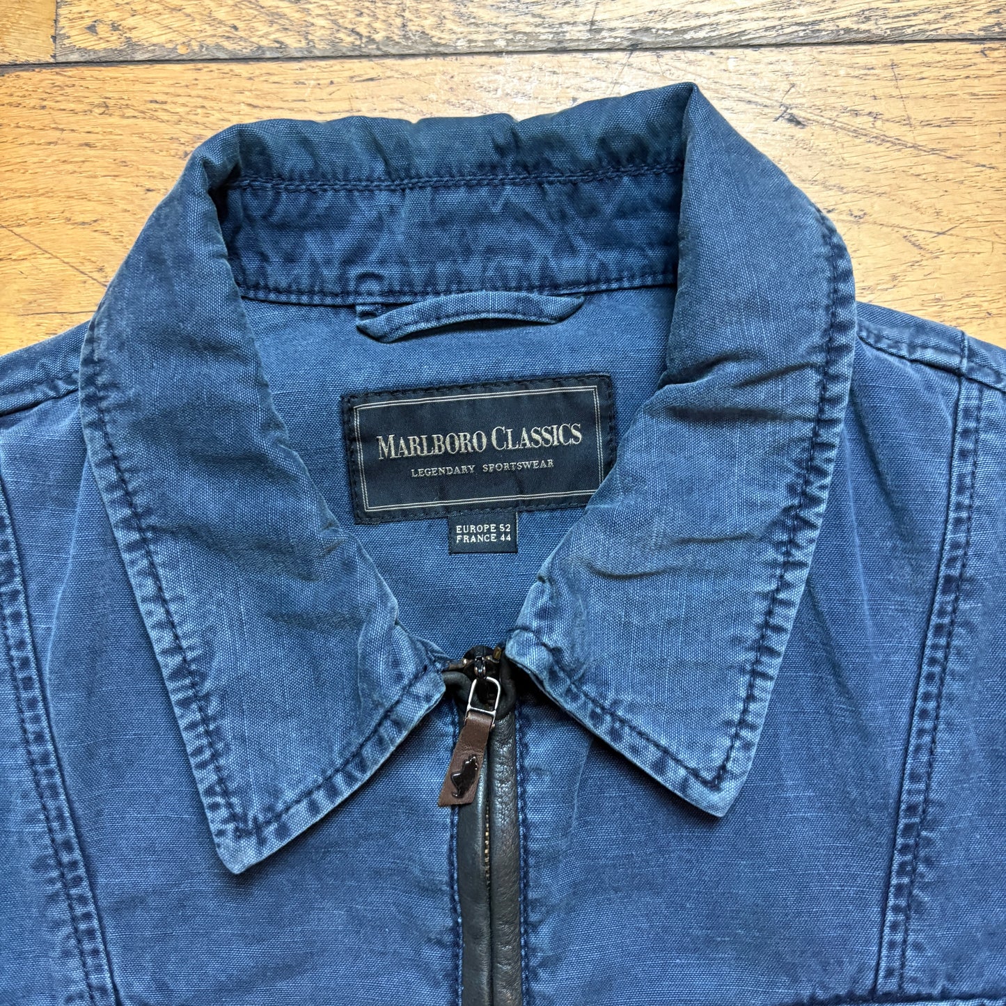 Vintage Marlboro Blue Cropped Fit Workwear Cargo Jacket - M