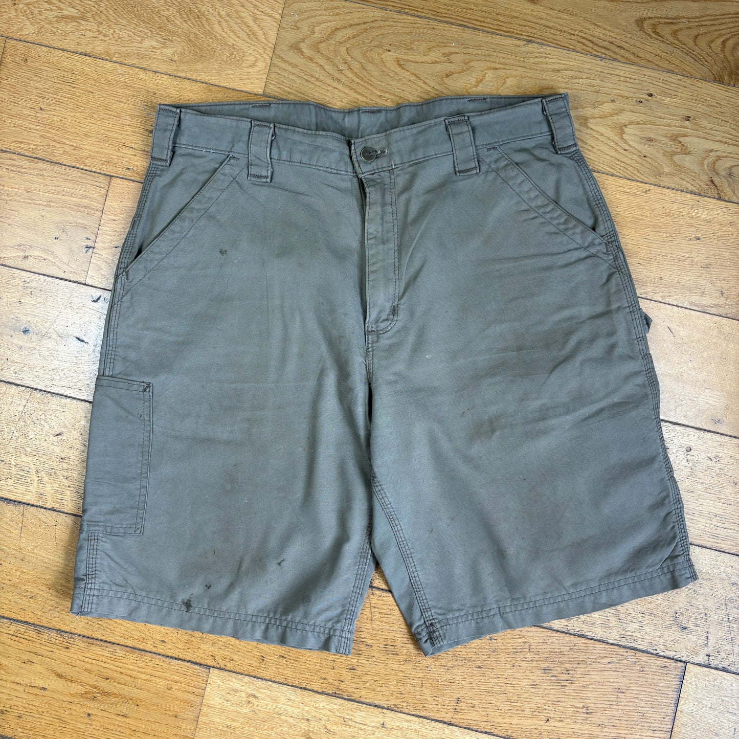 Vintage Carhartt Brown Workwear Baggy Carpenter Shorts - 36
