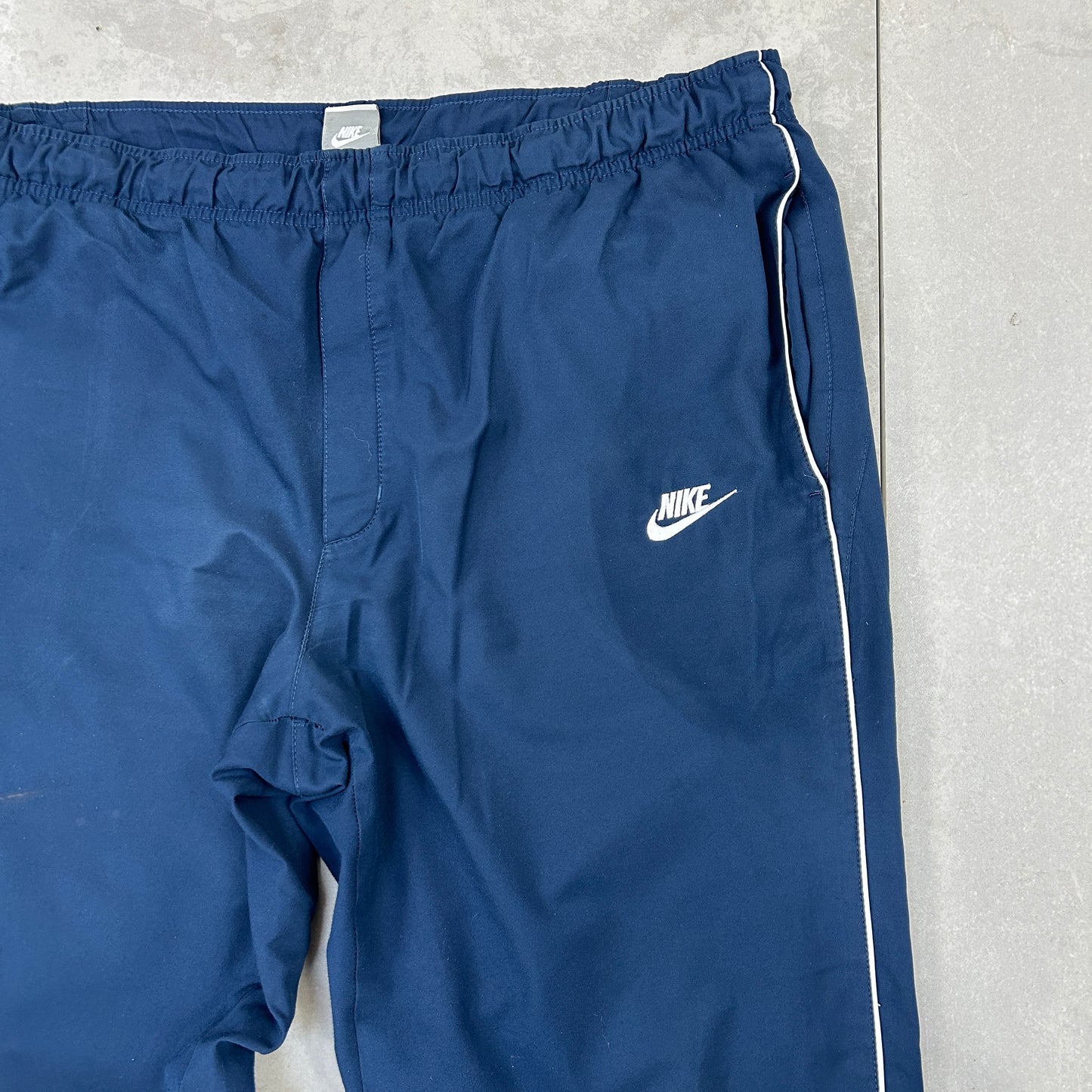 Vintage Nike Navy Baggy Tracksuit Sweatpants Track Pants Bottoms - XL