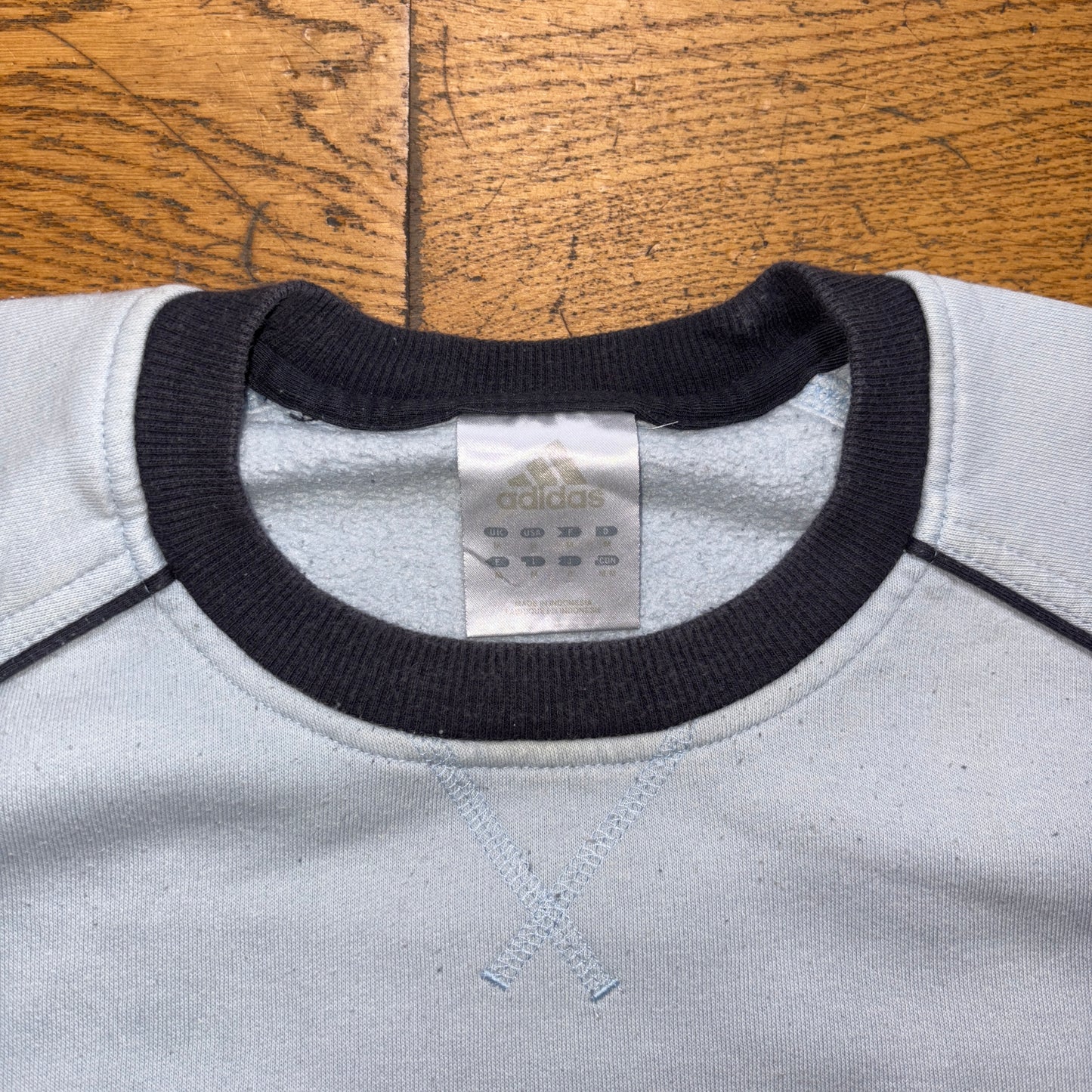 Vintage Adidas Blue Embroidered Sweatshirt - M