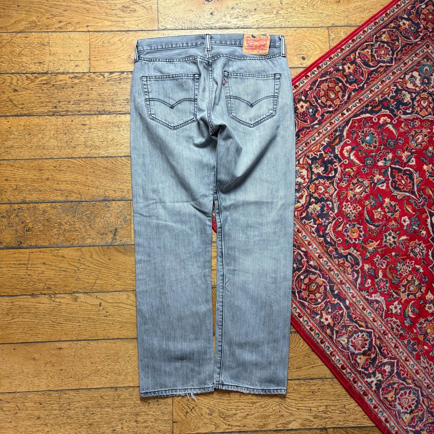 Vintage Levis 501 Straight Grey Denim Jeans - 33S