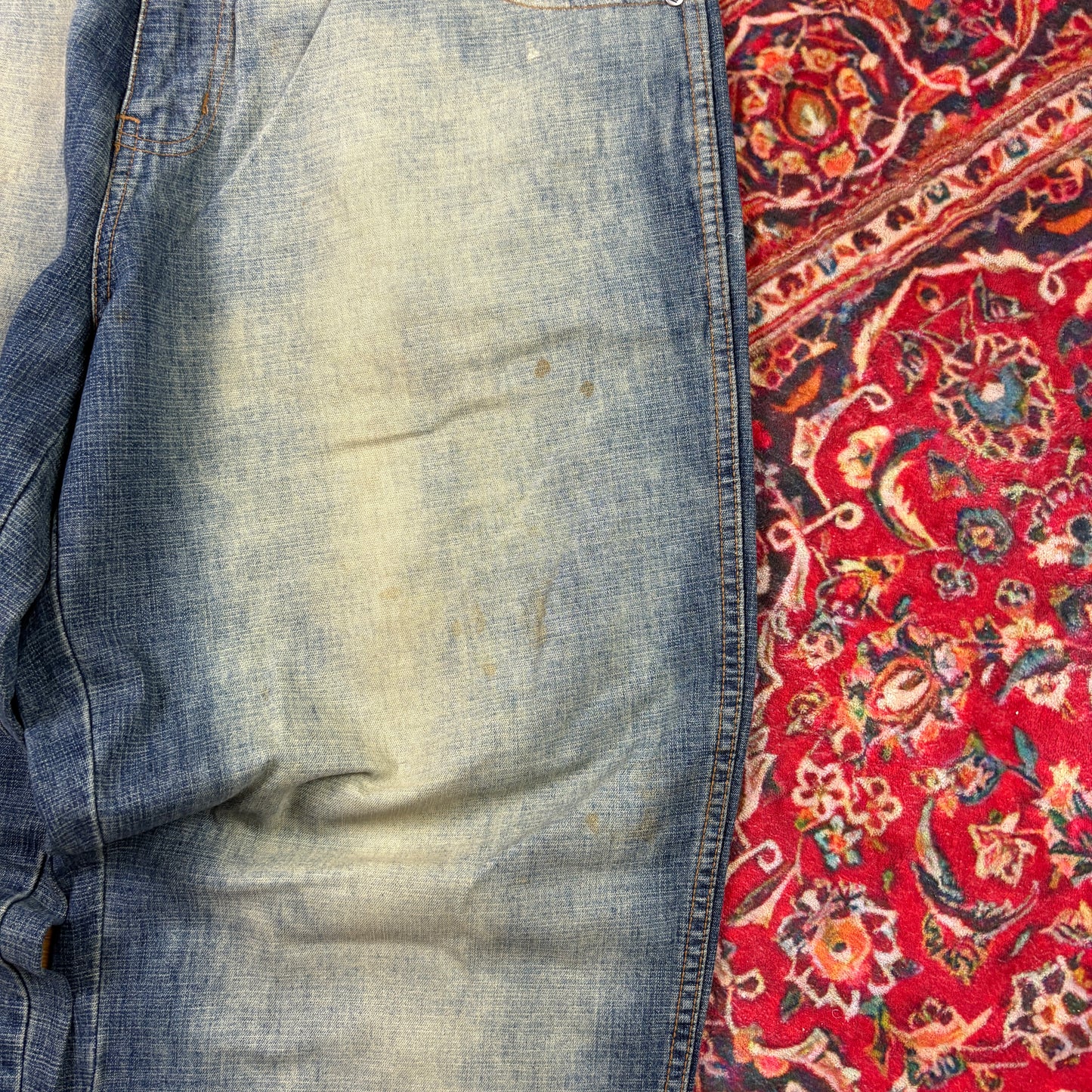 Vintage Blue Y2K Hip Hop Baggy Jeans - 36