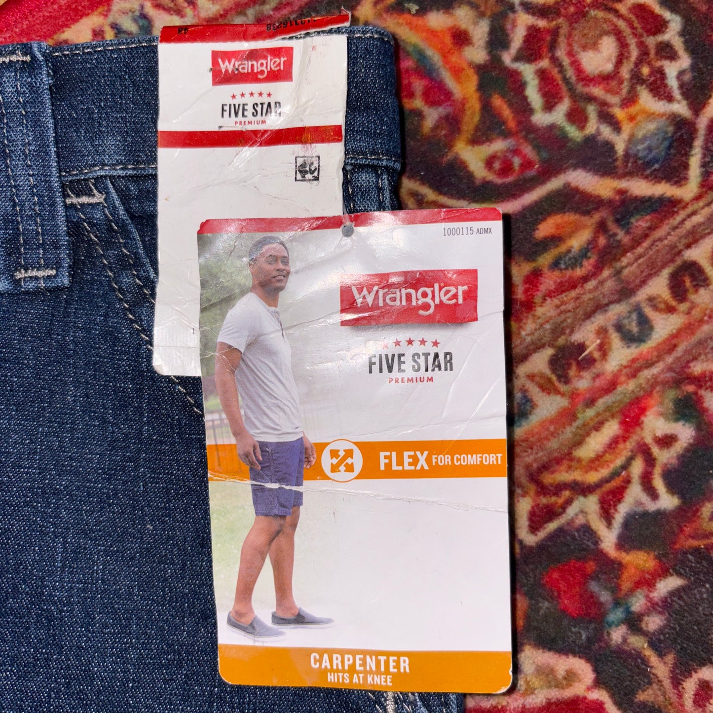 Vintage Wrangler Blue Denim Carpenter Baggy Shorts - 48