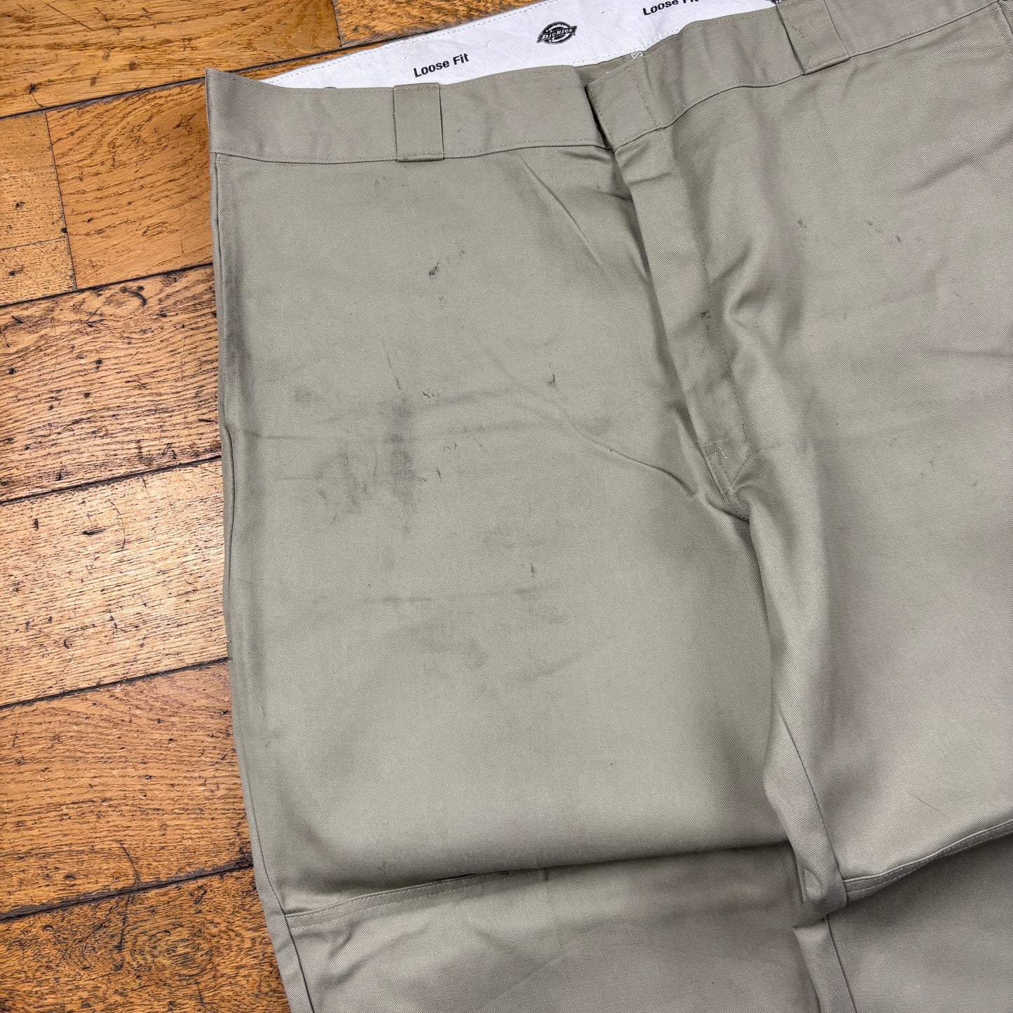 Vintage Dickies Cream 874 Skate Baggy Chino Trousers - 42