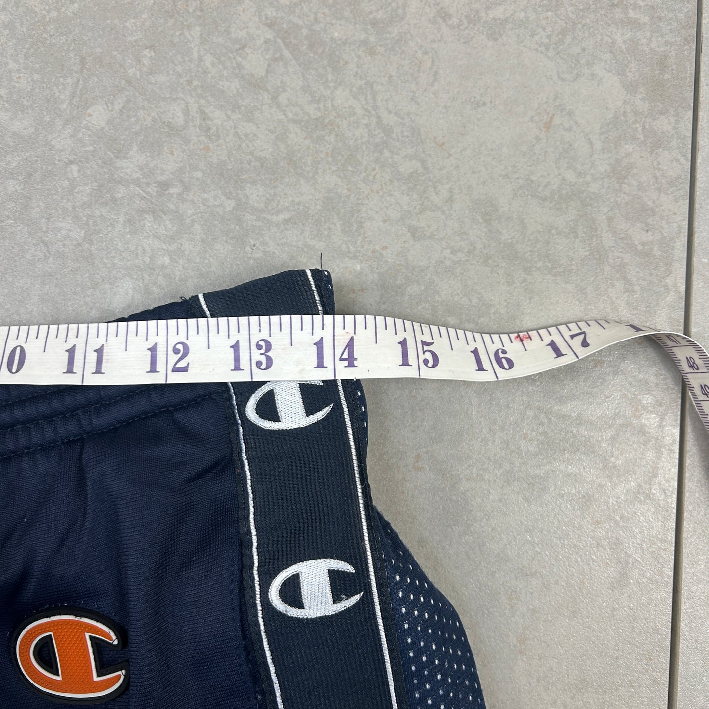 Vintage Champion Slim Navy Popper Tracksuit Track Pants Bottoms - M